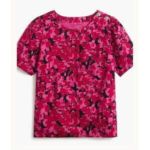 J. Crew Puff-sleeve top in cotton poplin